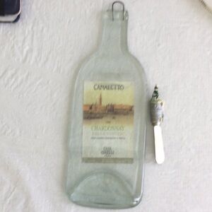 Canaletto Glass Bottle Cheese Board with Spreader